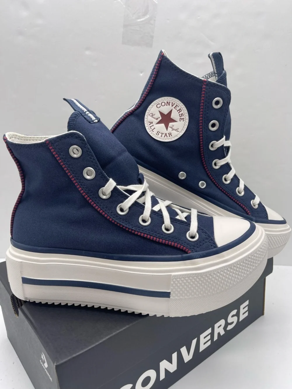 Converse WMNS Chuck Taylor All Star High Top Platform Sneakers Size 7 419252C - Picture 5 of 16